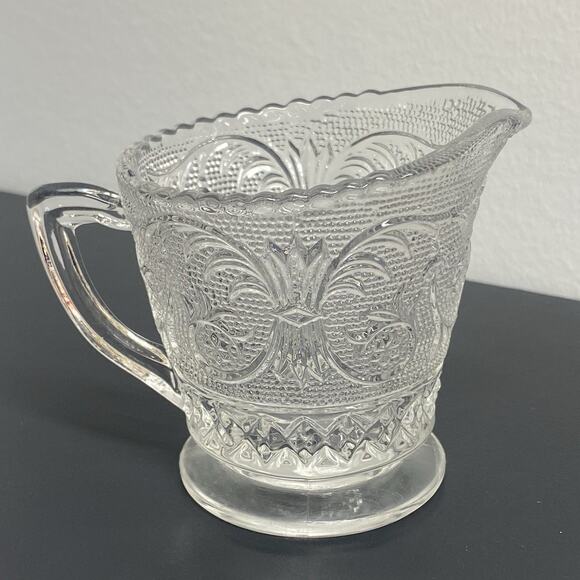 Duncan & Miller Glass Creamer & Open Sugar Tray Set - Picture 6 of 11